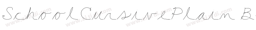 SchoolCursivePlain B字体转换